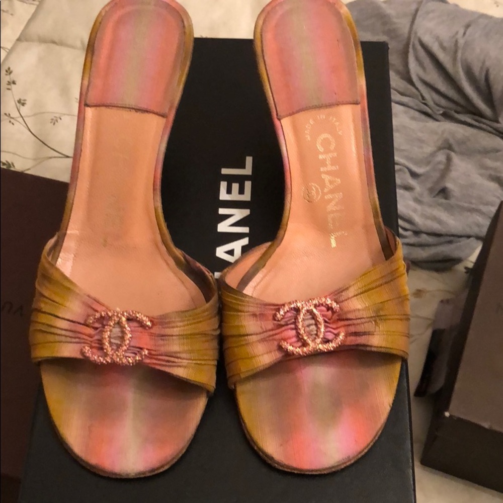 Vintage Tie Dye Chanel Mules